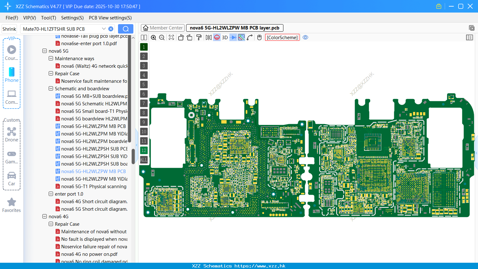Huawei Nova6 5G-HL2WLZPW MB PCB Layer